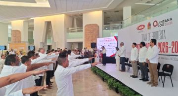 Toma protesta Manuel Moguel como nuevo presidente de la CMIC en Quintana Roo.