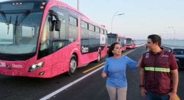 ¡Ya están aquí! Así es el transporte MOBI que recorrerá el Puente Nichupté; ¿cuándo inicia operaciones?